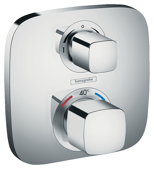 Смеситель для душа встраиваемый термостат Hansgrohe Ecostat Е 15708000 с запорным / переключающим вентилем