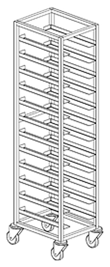 Тележка-шпилька для противней BSV-inox ТП 12