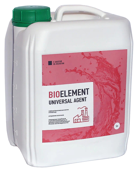 Средство для очистки жироуловителей Пятый Элемент BioElement Universal Agent 5 л