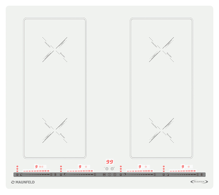 Варочная панель индукционная Maunfeld CVI594SB2BGA Inverter бежевая