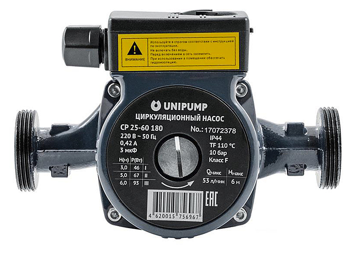 Насос циркуляционный Unipump CP 25-60 180