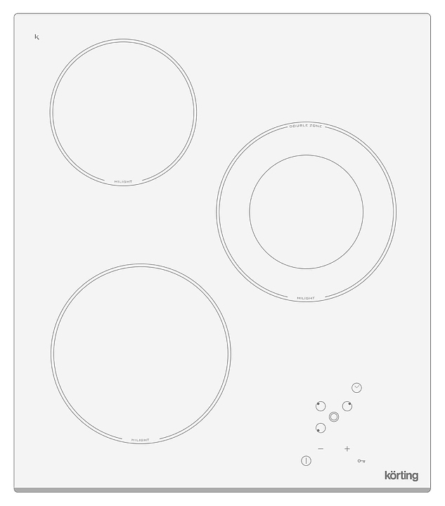 Варочная панель электрическая Korting HK 42031 BW белая