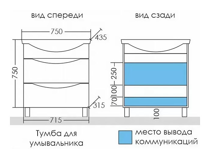 Санта сатурн 75 напольная тумба с раковиной