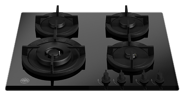 Варочная панель Bertazzoni P604LMODGNE газовая, стекло черное