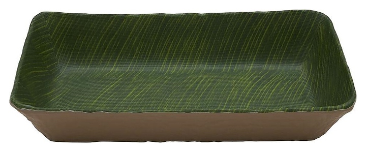 Салатник P.L. Proff Cuisine JW50137-TAI Green Banana Leaf 1750 мл 32,5х17,6х6,5 см (меламин) прямоугольный