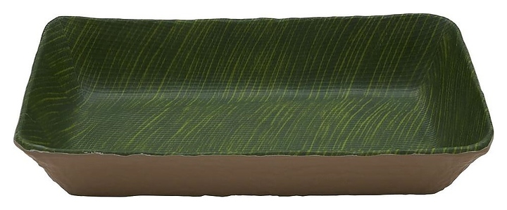 Салатник P.L. Proff Cuisine JW50106-TAI Green Banana Leaf 1100 мл 26,5х16,2х6,2 см (меламин) прямоугольный