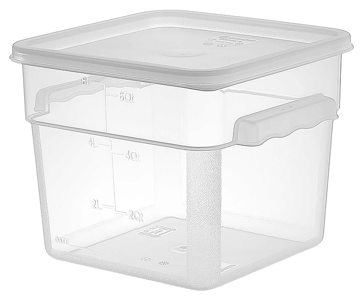 Контейнер для продуктов Gastroplast GSPP-6 5,7 л 22х22 см h=19 см (полипропилен) прозрачный