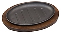 P.L. Proff Cuisine SG-69949 26х16 см h=2 см (алюминий) овальная на деревянной подставке
